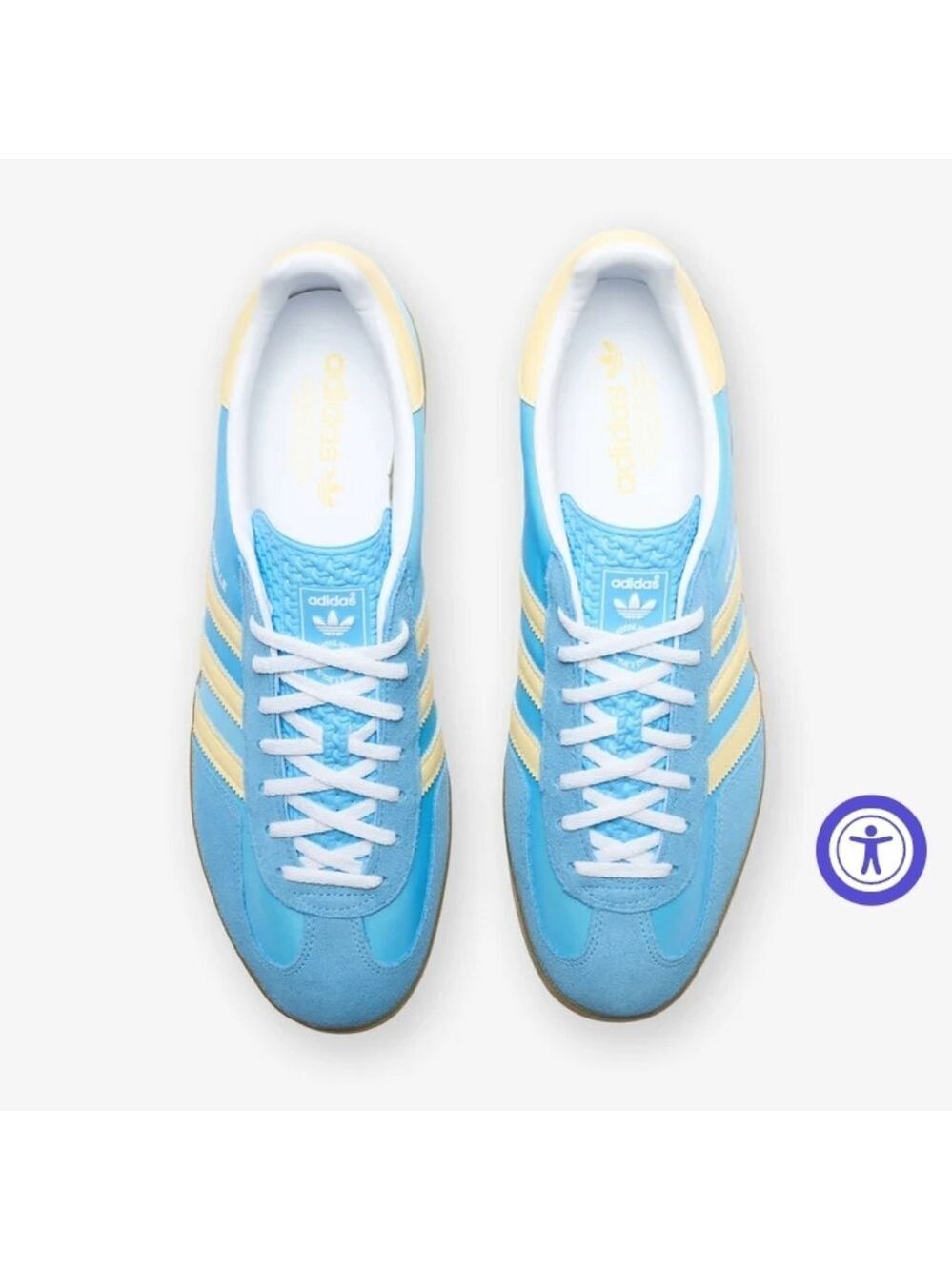 Adidas Womens Gazelle Indoor Blue Yellow White